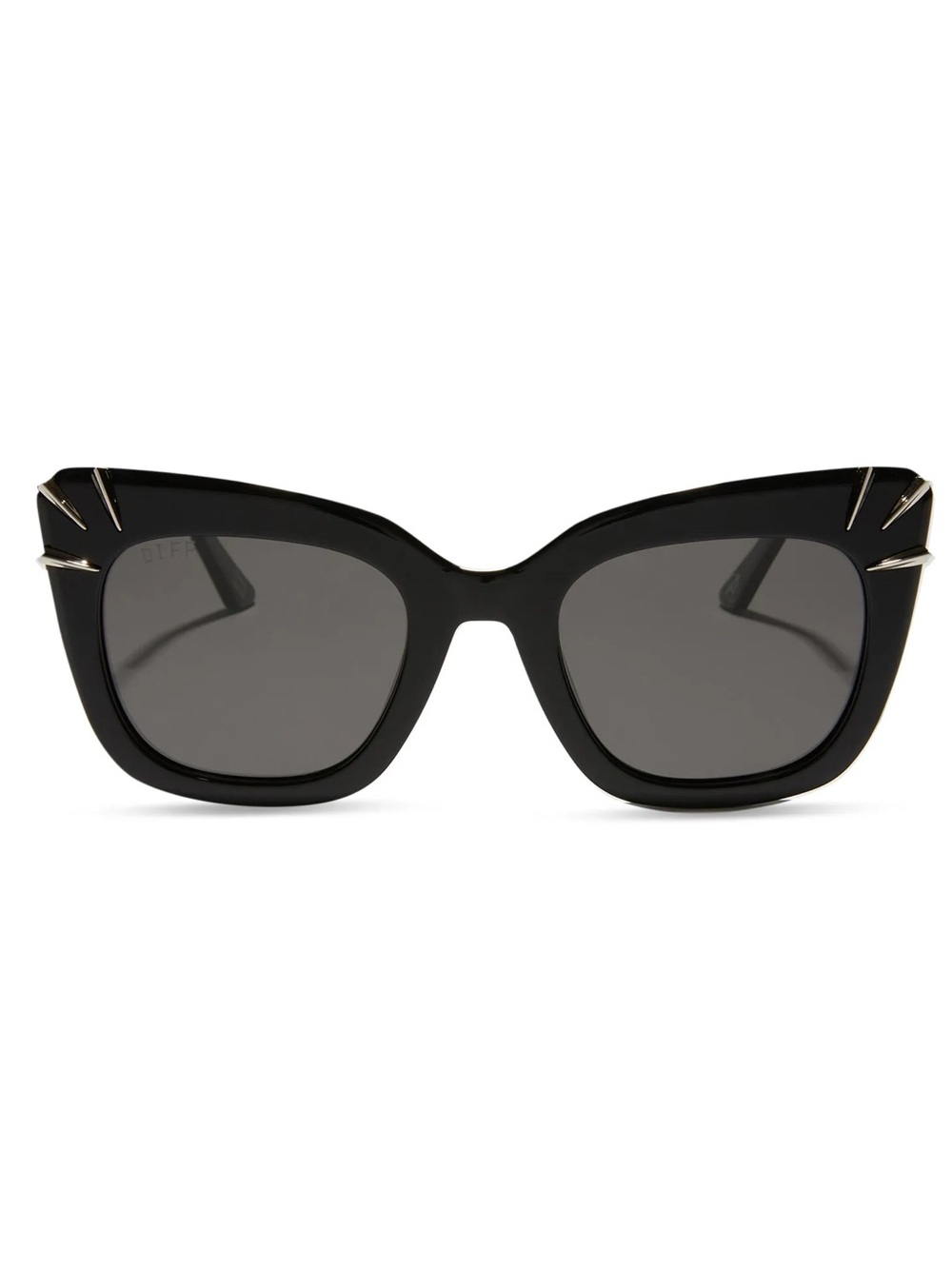 New DIFF Eyewear SDFPNTH 9P7X Black Cat-Eye Sunglasses with Stud Accents - Picture 3 of 4